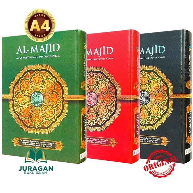 ORIGINAL Al-Quran AL MAJID Terjemah dan Tajwid Warna A4