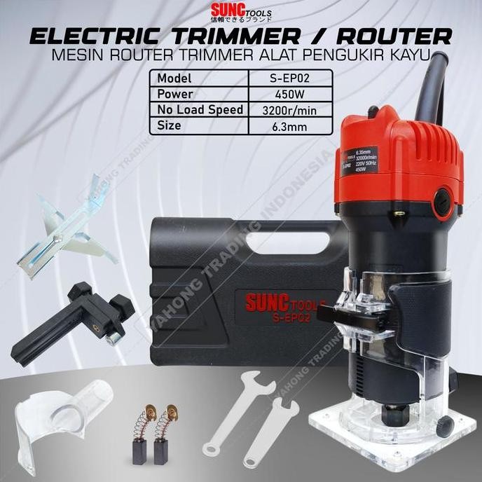 Mesin Router Trimmer Alat Pengukir Kayu