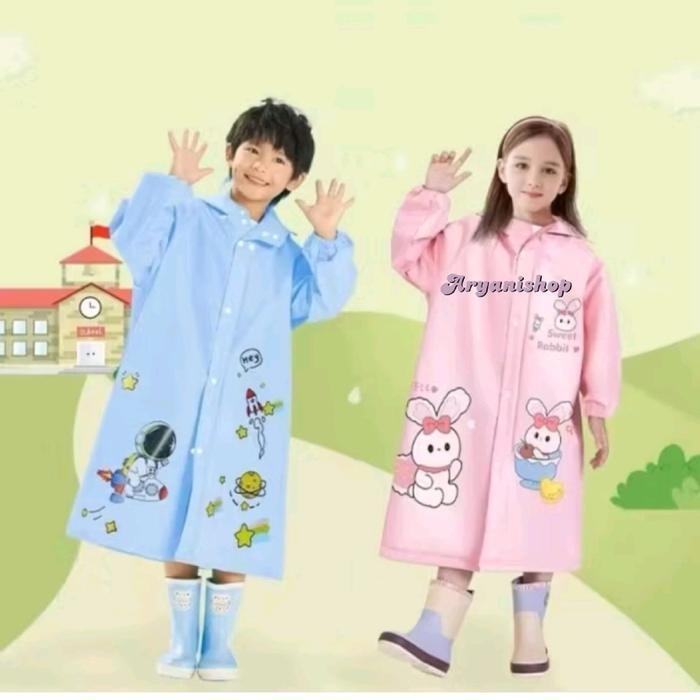 CT Jas Hujan Kuromi Jas Hujan Anak jas Hujan Backpack