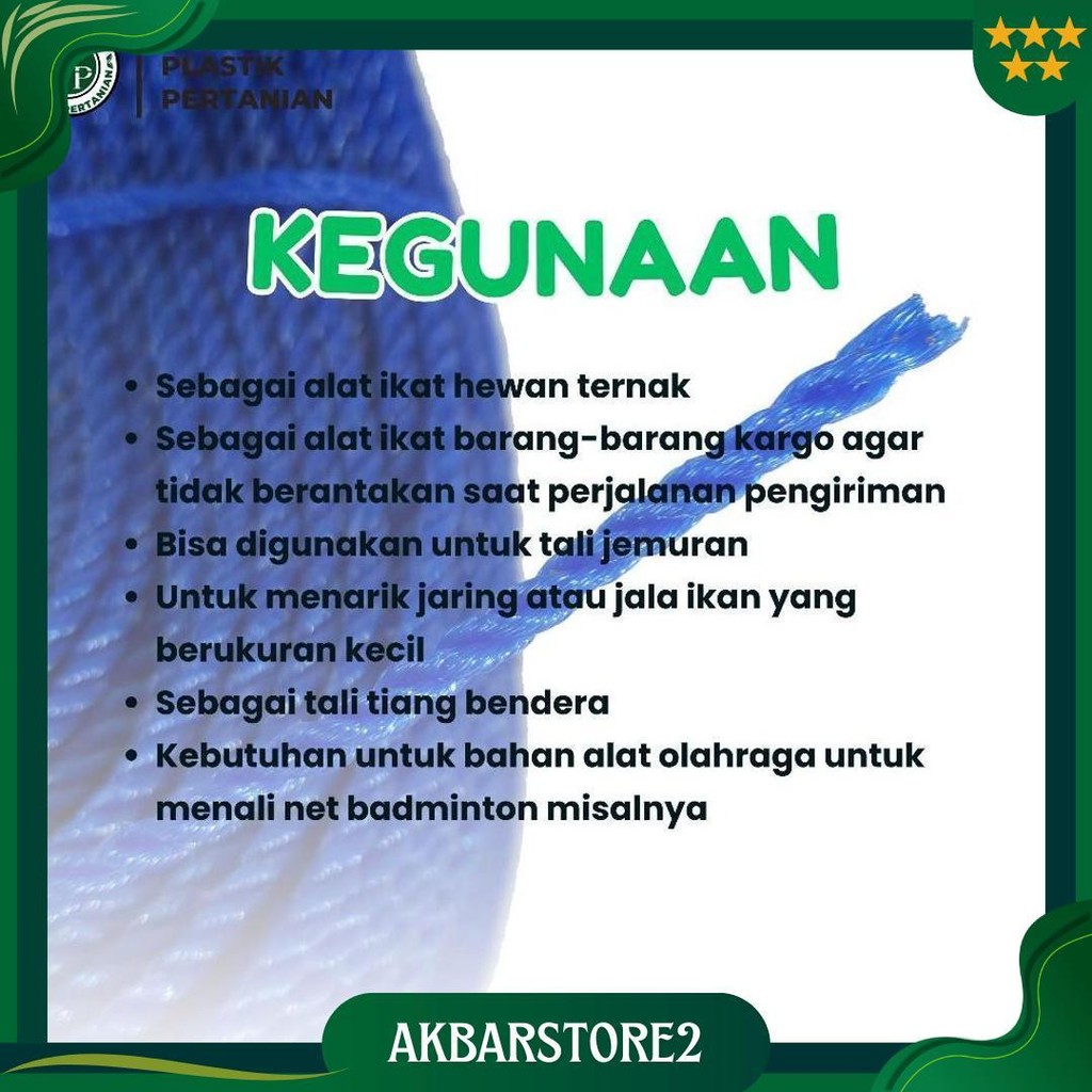 

Tali Tampar Ukuran 3 Mm Panjang 220 Meter Promo 4.4