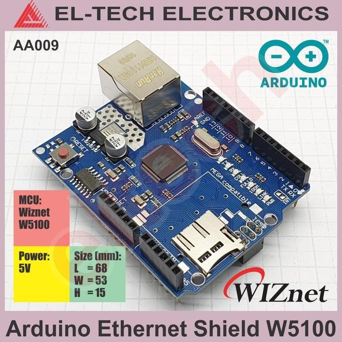 ARDUINO Module Shield Ethernet W5100