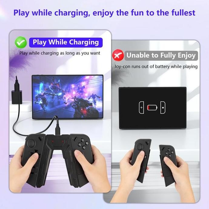 Controller Connector Lenovo Legion Go Charging Grip Holder Gamepad Type C