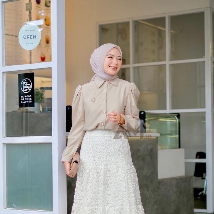 Am.Indesign - Hyeri Shirt / Top Cotton Madonna / Atasan Wanita / Fashion Hijab Muslim