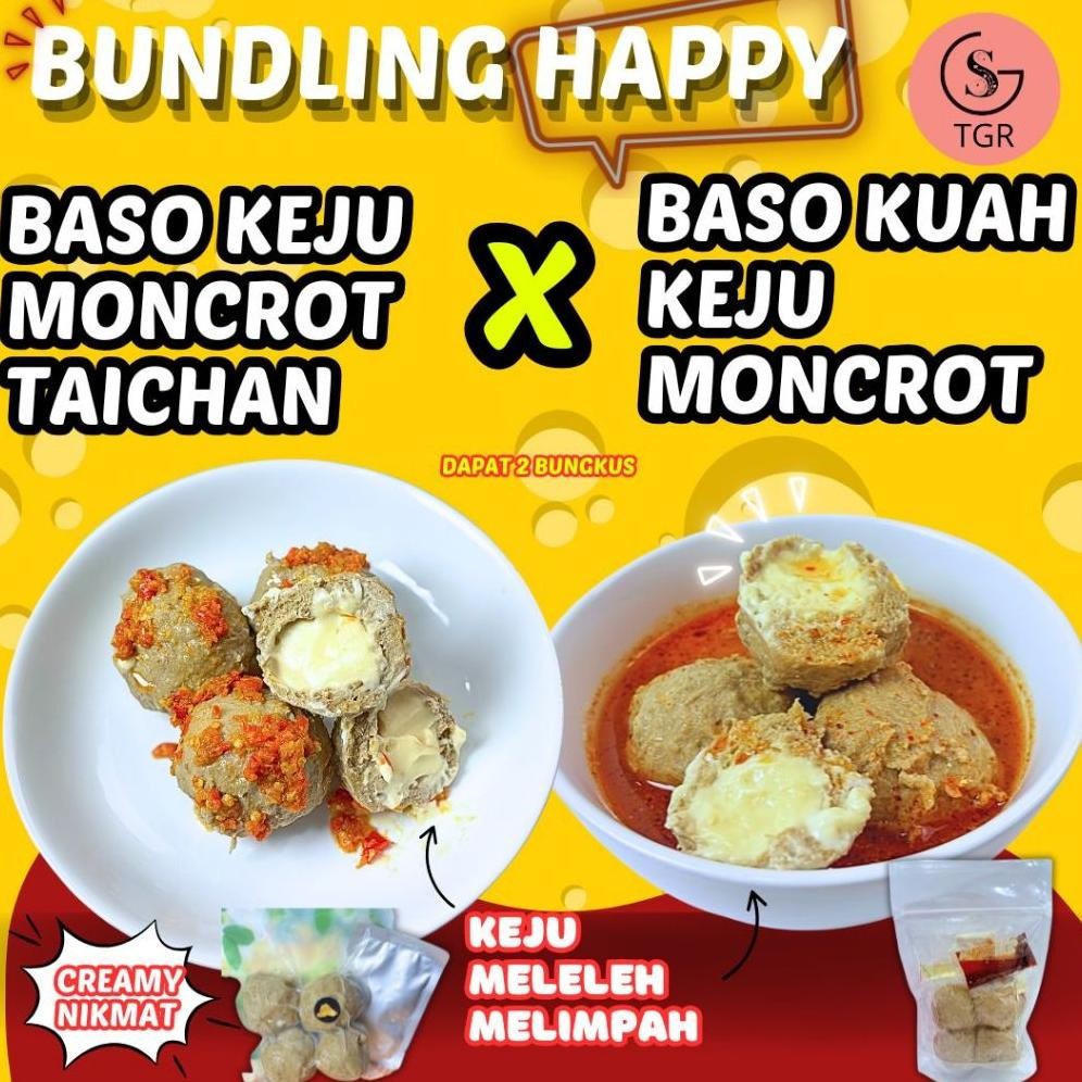 

TERMURAH BUNDLING HAPPY 1 PACK BASO KEJU MONCROT TAICHAN X 1 BASO KUAH KEJU MONCROT FROZEN FOOD CREAMY-GUDANGSANCK.TGR Siap kirim