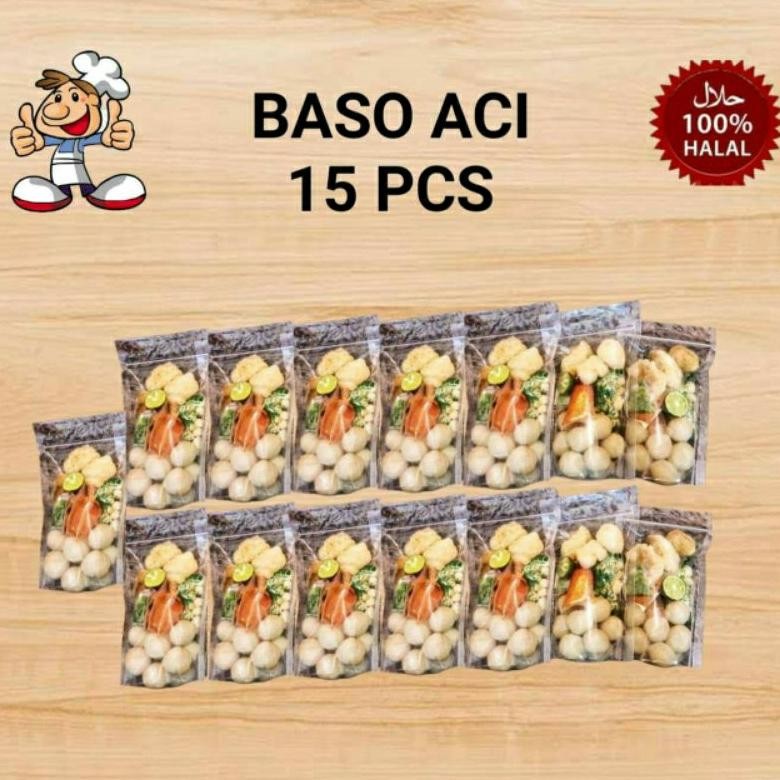 

READY STOK Paket Baso Aci instan Isi 15 pcs plus gratis basreng 1pcs/ Promo Bakso Aci Paket 15 Pcs Siap kirim