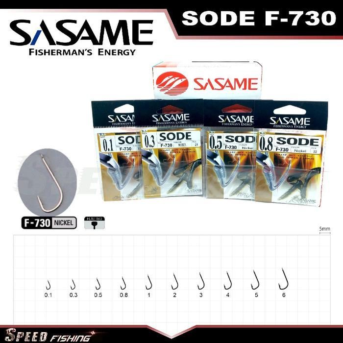 (Termurah) Hooks Sasame Sode F-730 Tanpa Lubang Mata Kail Kuat Pancing Bestseller