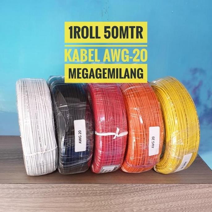 Promo Kabel AWG 20 / Kabel 20 AWG ( 1 roll 50 meter ) COD