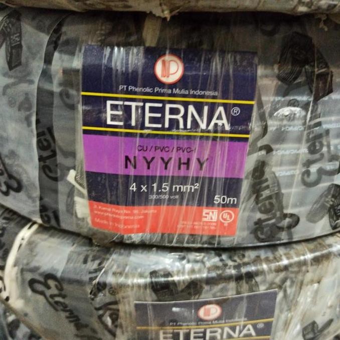 Promo Kabel Eterna NYYHY 4x1,5 @50m 4x1.5 hitam serabut COD
