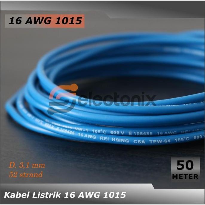 Promo Kabel 16 AWG UL1015 [50 Meter] - Kulit Tebal COD