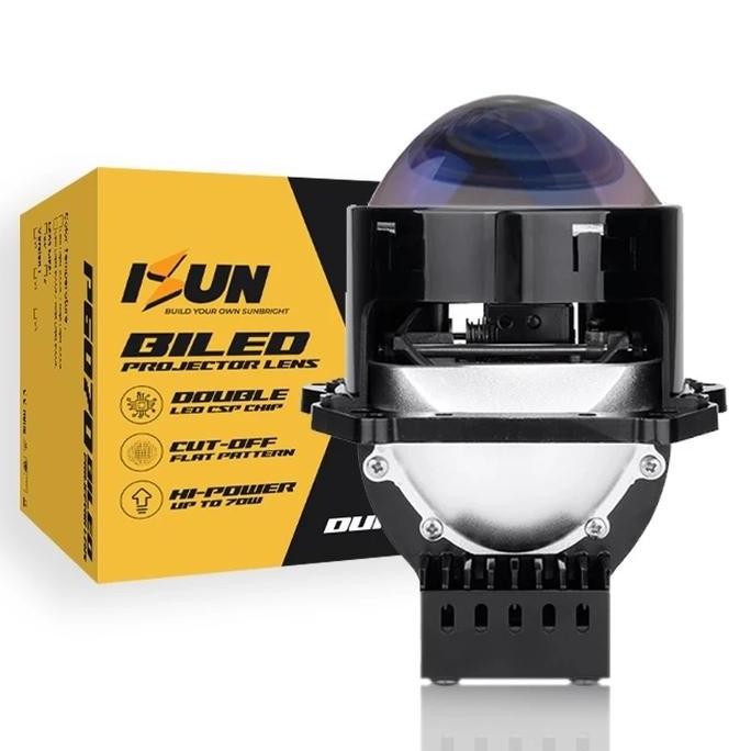 iSUN Lampu Projector BiLED ISUN P6070 Double Reflektor FLAT DC12V/70W