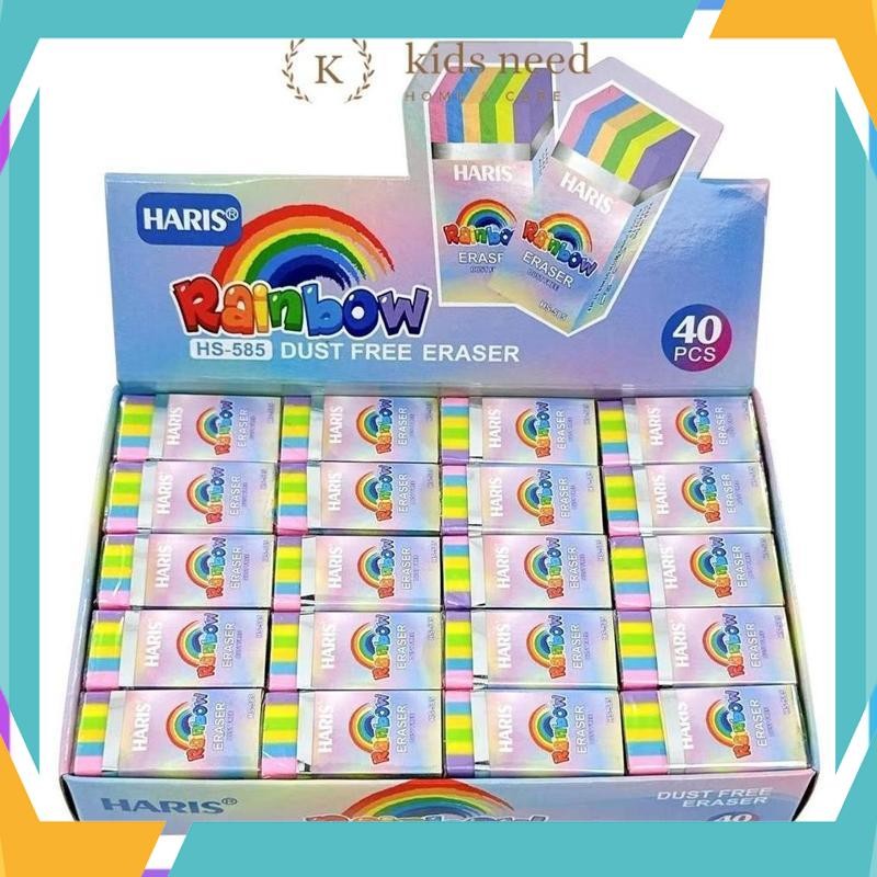 

Promo (40pcs) Penghapus murah ukuran kecil/ stip murah/ hapusan mini / Eraser putih hitam warna warni MOV-92