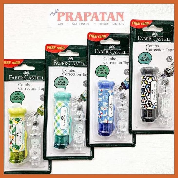

(ATK) FABER CASTELL COMBO CORRECTION TAPE | TIP EX KERTAS ALAT TULIS LUKIS SEKOLAH KULIAH GAMBAR KANTOR