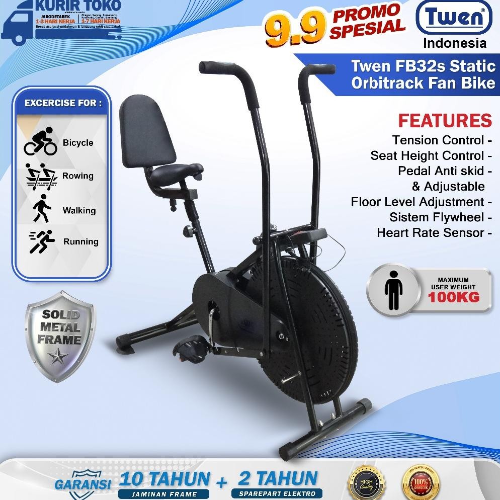 TWEN Sepeda Statis Orbitrack Fan Bike FB3 FB31 FB32 FB32s - Platinum Bike