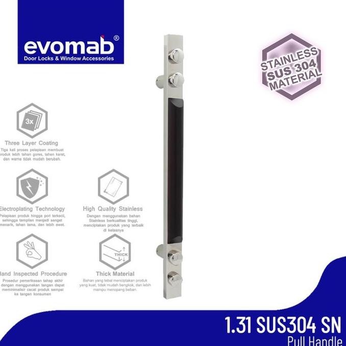 Evomab Pull Handle Pintu Minimalis Sus 304 Tipe 1-31  Gagang Pintu