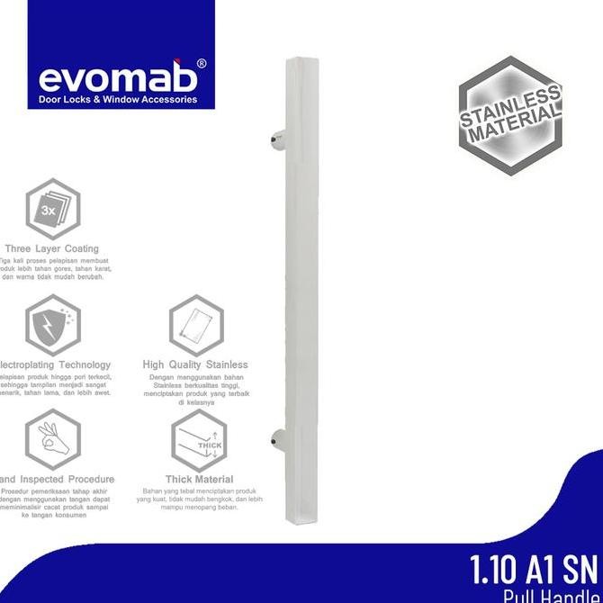 Evomab Pull Handle Pintu Stainless Minimalis 1.10