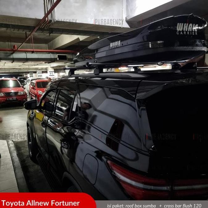 Paket Roof box Whale Sumba + Cross bar Flush rail