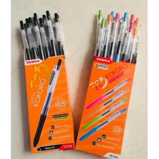 

Eelic ( 4 Pcs ) Pulpen Gel Kokoro / Zebra Kokoro Hitam & Kokoro Sweet 0,5Mm Ter-98