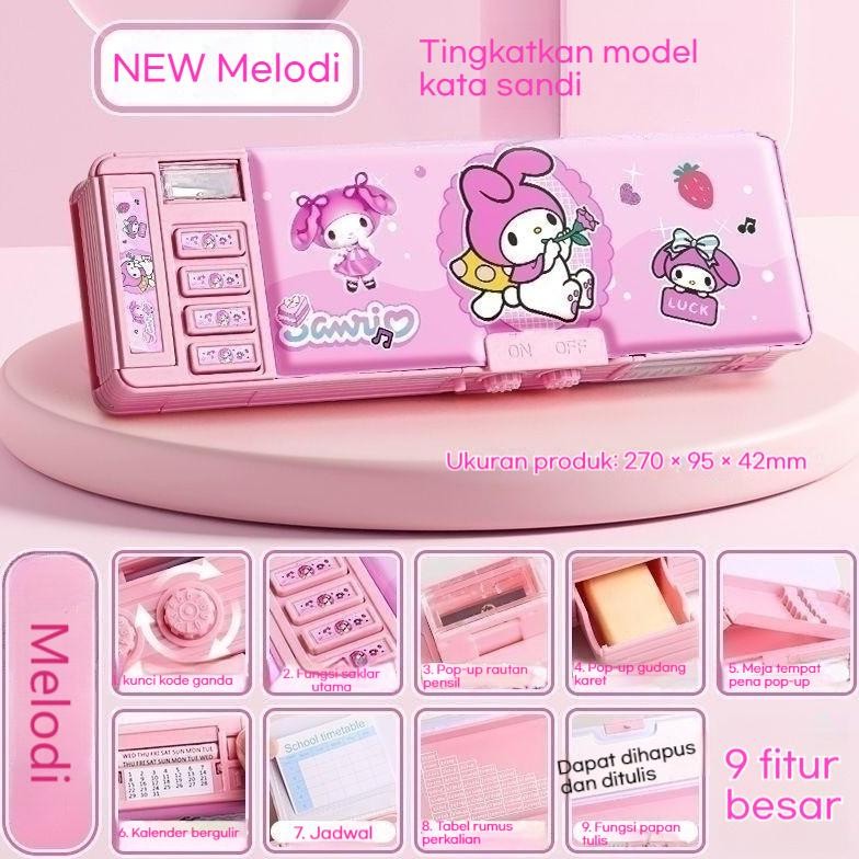 

Ready_Stock_Cod (Ready&Ori) Kulomi Kotak Pensil Anak Multifungsi, Kotak Alat Tulis Siswa Sekolah Dasar, Mekanisme Kotak Pensil Otomatis Dengan Kunci Kata Sandi Gd-8