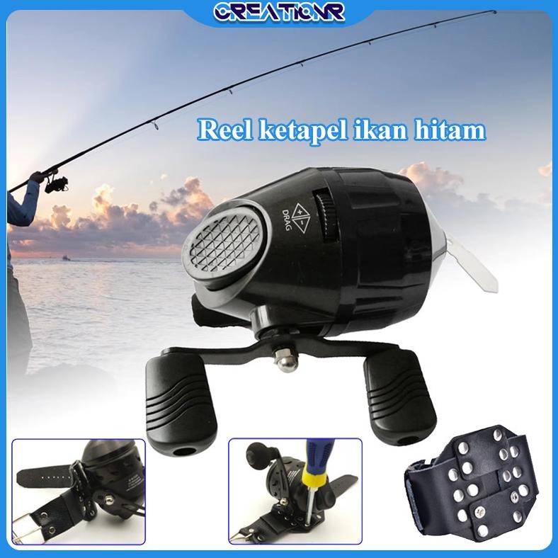 Hot Reel Ketapel Ikan Hitam/Reel Ketapel Ikan/Katapel Ikan Siap Pakai/Paser Ketapel Ikan/Pancing Ket