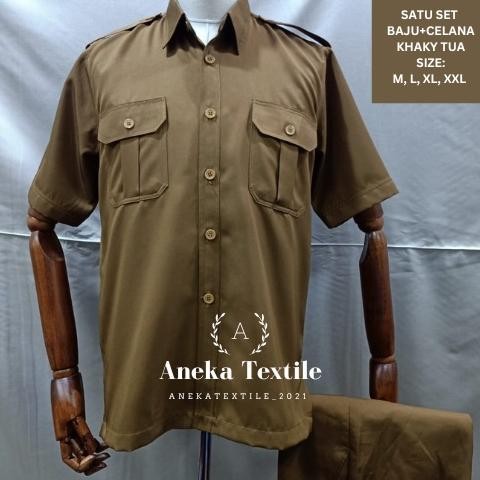 Special Setelan Seragam Pdh Pemda Pns Pria Khaki Tua Dan Khaki Muda / Pdh Pemda Dki As23