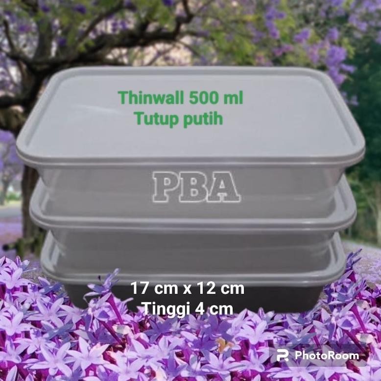 Kuke Thinwall Persegi Panjang 500 Ml , 650 Ml , 1000 Ml Warna   Box Take Away Kotak Makan Plastik Pe