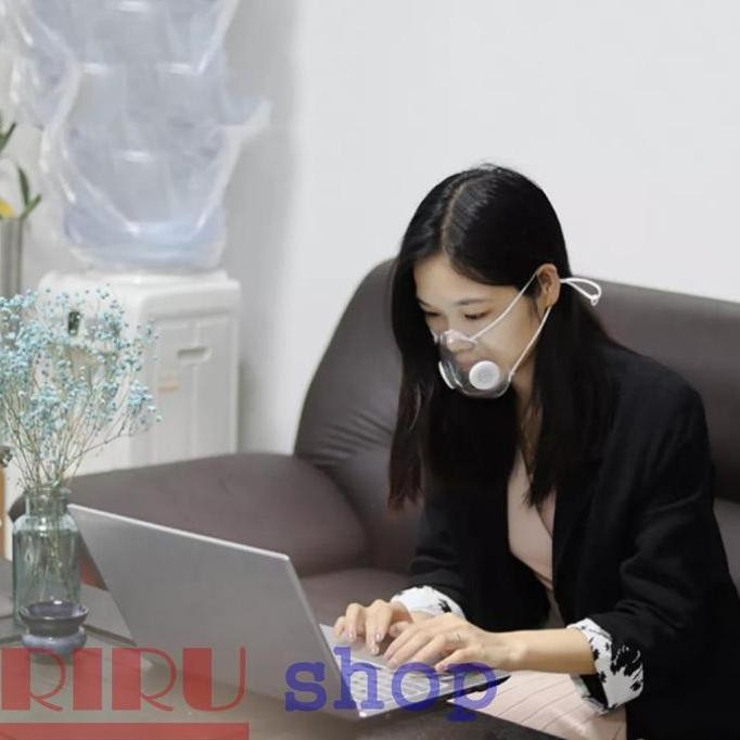 Masker Pm 2.5 Respirator Transparan Silikon Bening Washable Adjustable