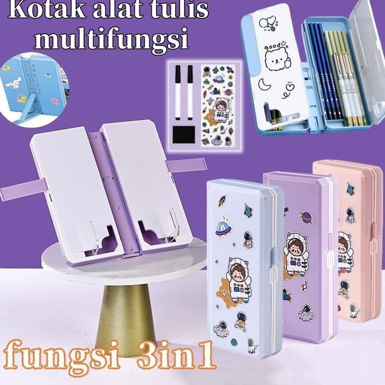 

Fue-K5X20 WorMyTempat Pensil 2In1 Multifungsi Pencil Case Book Holder Kotak Pensil Lipat Dengan Tatakan Buku Adi-67