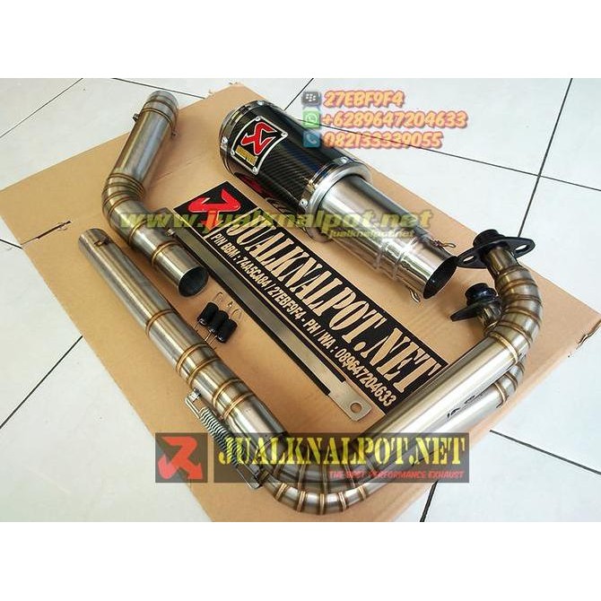 Knalpot Ninja 250 Akrapovic GP Lorenzo Black/Carbon Full System Original