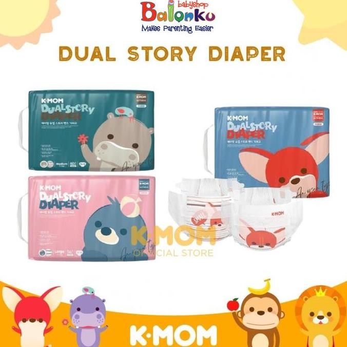 Terbaik K-Mom - (Popok Bayi) Dual Story Band Diaper Size S,M,L 100% Ori