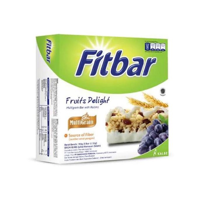 

FITBAR MULTIGRAIN - FRUITS DELIGHT - 1 BOX (12 pcs x 20 g)