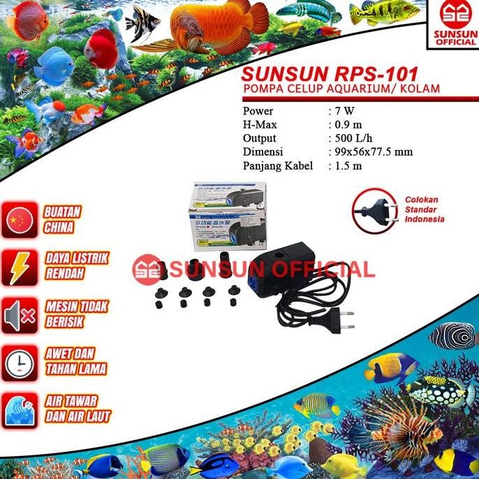 NEW SUNSUN RPS 101/102/103/104/105/106/107/108/109/110 Series Pompa Kolam