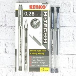 

Heatshrin ( 1 Pack ) Pulpen Kenko Hi-Tech H 0.28Mm Pulpen Gel Hitam 1 Pack Isi 12 Biji Df-8