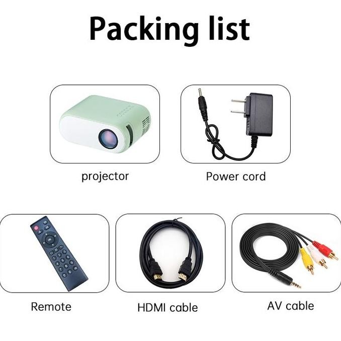 Termurah Qiaolet Proyektor Mini Portable Proyektor Minimendukung Koneksi Hp Ori