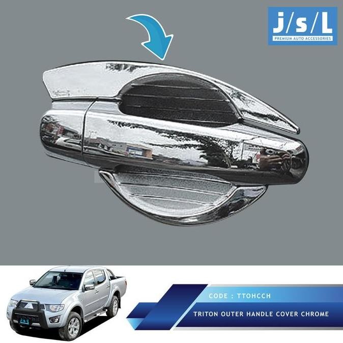 PROMO DISKON - Mitsubishi Triton Outer Handle Cover Chrome/Aksesoris Triton