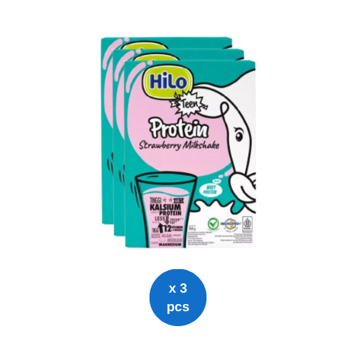

HiLo Teen Protein Strawberry Milkshake 500gr x 3 pcs
