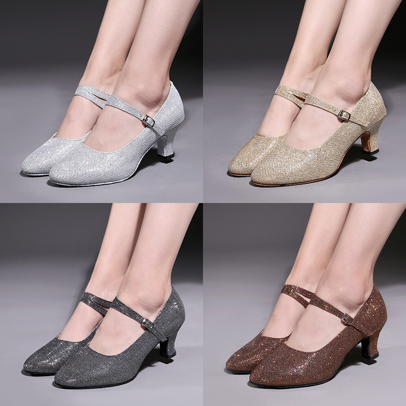Dance Shoes Latin Dance Shoes Women Adult Modern Dance Shoes Dancing Shoes Square Dance Shoes Mid-Lo