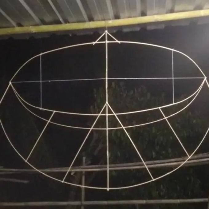 kerangka layangan pegon 1 meter bonus sendaren