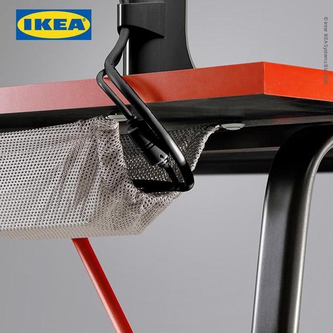 IKEA HUVUDSPELARE Meja Gaming / Kerja Minimalis Hitam 140x80 cm
