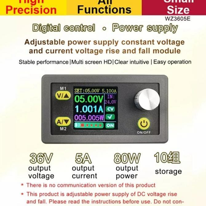 WZ3605E STEP UP DOWN DC BOOST BUCK CONVERTER CNC ADJUST VOLT AMPERE ORIGINAL DAN TERPERCAYA