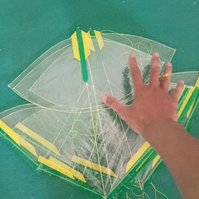 layangan papiran mini siap terbang full fiber