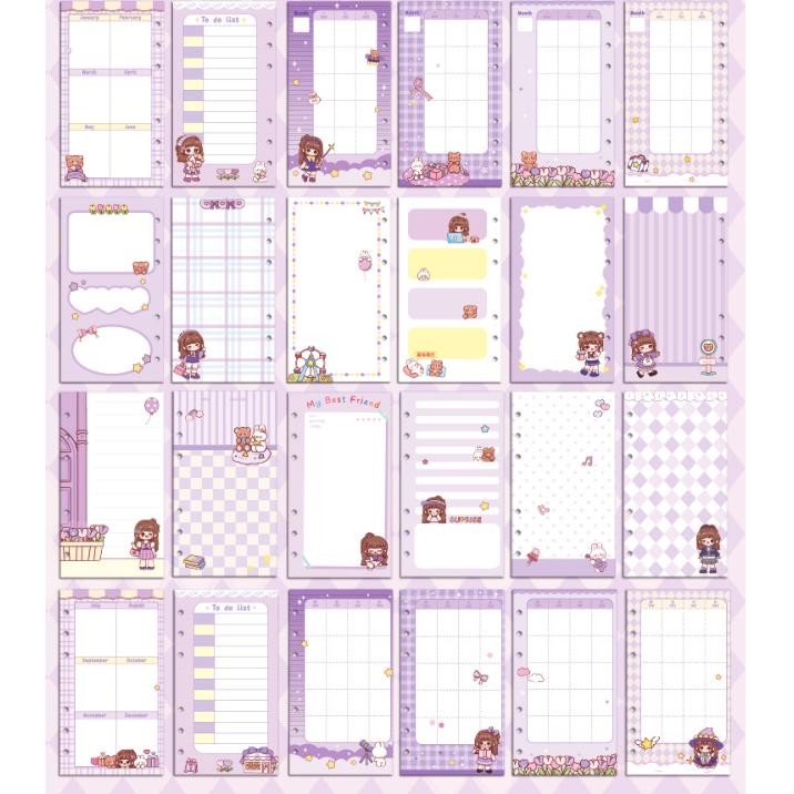 

Bisa Cod Zumoo Princess Art Binder Set Pvc A6 Full Color Paper Planner / Binder Set Pvc A6 Dengan Loose Leaf Planner Warna Grid Gh-45