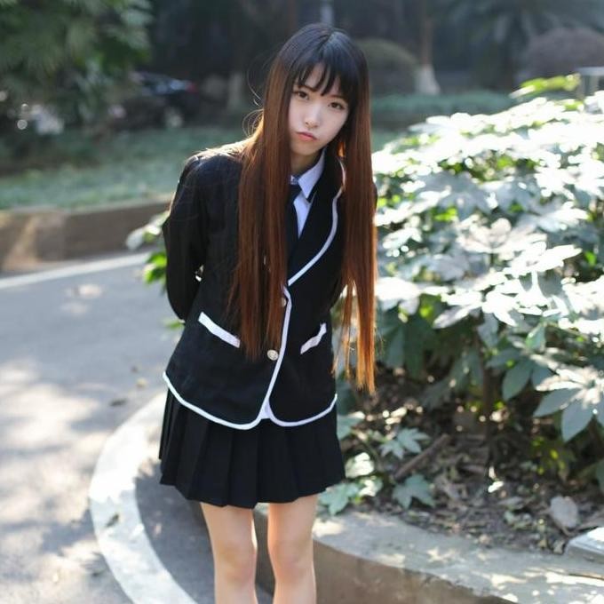 CR - CC-112 blazer hitam seragam sekolah jepang korea uniform seifuku kpop TERLARIS