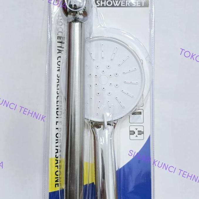 ORACLE Paket Shower Tiang Jumbo Stainless / Hand Shower Kamar Mandi / Shower Mandi Dudukan Sabun