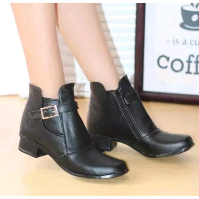 DB5>> sepatu boots wanita terbaru high heels 3cm