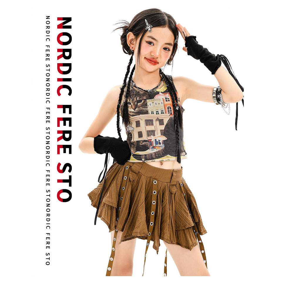 Children's Jazz Dance Performance Costumes jazz Street Dance Hot Girl Vest Girls Jazz Dance Costume 