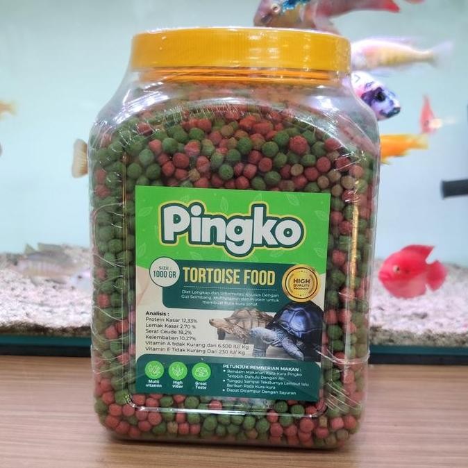 Pelet Pingko Tortoise Food, Pelet Kura Kura Darat, Pelet Tortoise