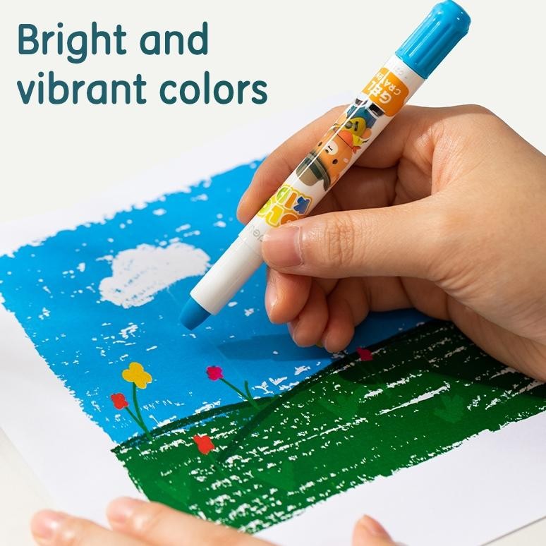 

Kuke Deli Gel Crayon / Krayon 12 24 Warna Tidak Mengotori Tangan Bersertifikat Aman Ec211 As23