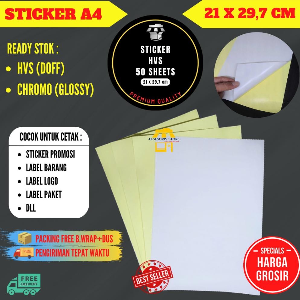 

Cod Stiker Label A4 Isi 50 Lembar / Kertas Sticker Ukuran A4 Ed-7