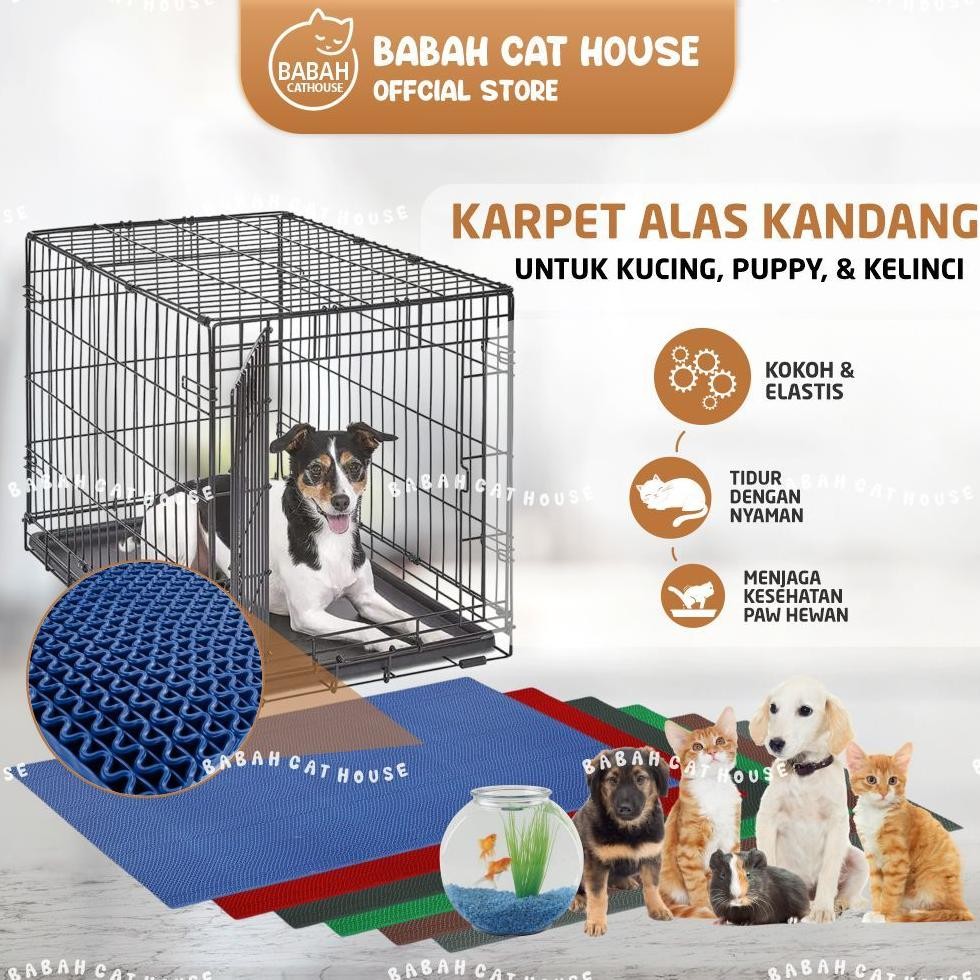 KARPET ALAS KANDANG Kucing Kasur Anjing Tatakan Kelinci Underpad Hewan Empuk Karet Pasir Murah Besar