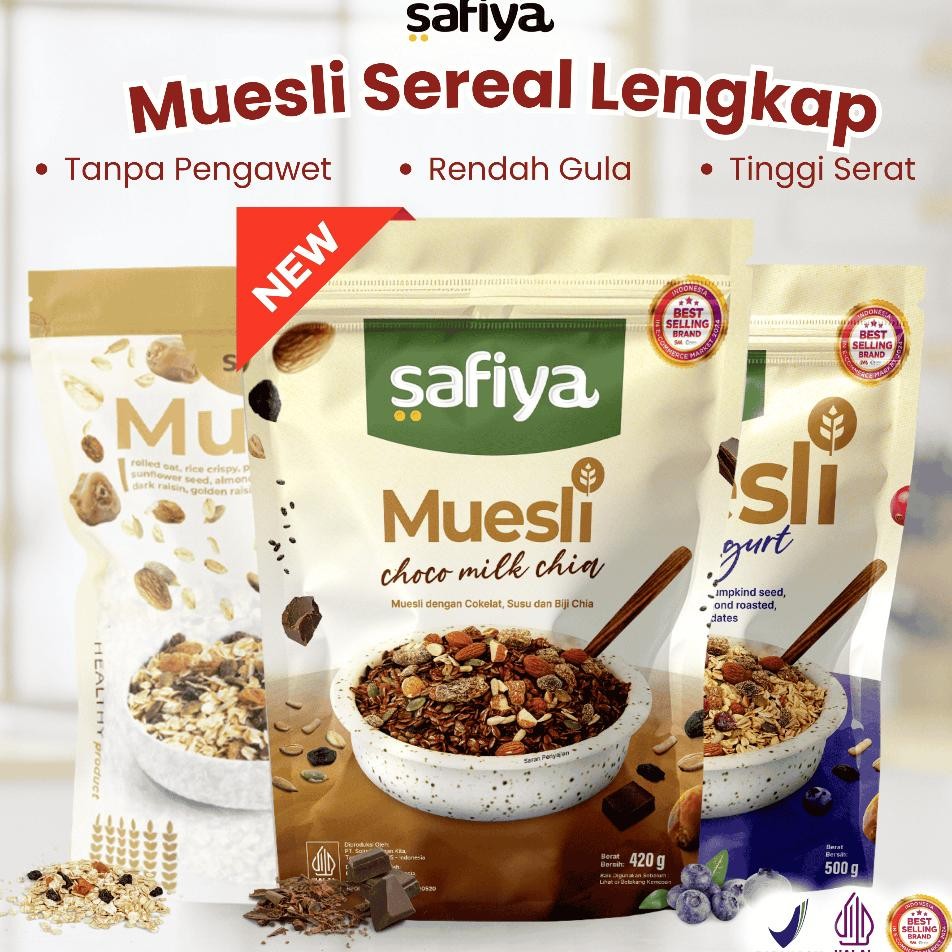 

Safiya Muesli 1 Kg Oatmeal Dried Fruit Sereal Lengkap Rendah Kal